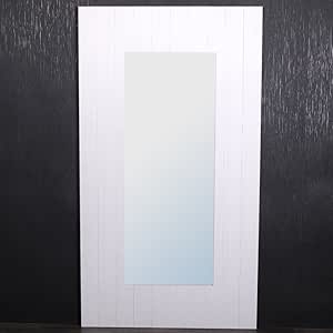 Espejo de pared rústico 180 x 100 cm Espejo Madera Puerta Espejo Blanco