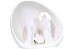 THE NATIVITY STORE A WORLDWIDE COLLECTION Holy Family Ceramic Nativity - Sets for Christmas Indoor - Manger Scene Decorations - Christmas Nativity - Baby Jesus - Holy Family Scene