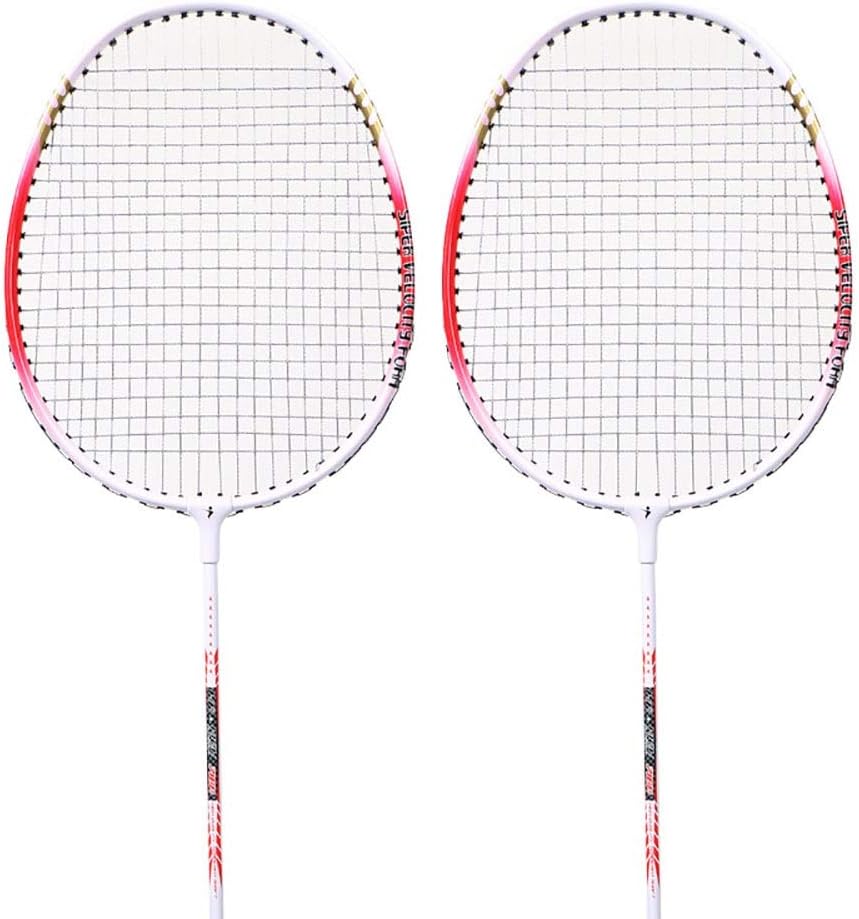 Badminton Racket Aluminum Alloy Badminton Racket Two Packs Training Badminton Racket for Home Entertainment Outdoor Exercise Racquets