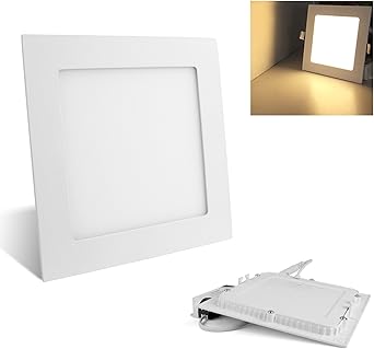 Kefflum Dimmable Led Panel Light Square Recessed Spotlight Ceiling Lamp Ceiling Light With Power Supply 12w Amazon De Kuche Haushalt