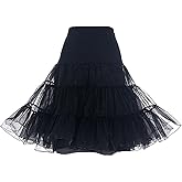 DRESSTELLS 50s Petticoat Skirts Women Vintage Tulle Underskirt Retro Tutu Crinoline