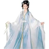 Women's Traditional Hanfu Dress - Polyester Cotton Linen Blend, Breathable Warm for Autumn Winter, Elegant Embroidery