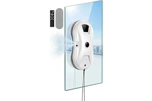 Robot Window Cleaner 5600Pa, Intelligent Automatic Window Cleaning Robot for High-Rise & Hard-to-Reach Glass, Ultrasonic Auto