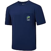 BASSDASH Men’s UPF 50+ Fishing Graphic T-Shirts Pocket Short Sleeve Shirt Quick Dry UV Sun Protection Casual Outdoor FS46M