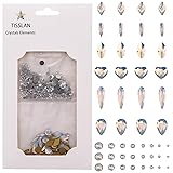 Tisslan 60pcs 6 Different Designs Flatback White
