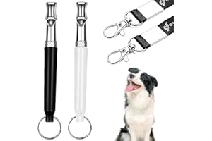 SENLONG Dog Whistle - Dog Whistle Training Set, 2 Pack Adjustable Silent Whistle with Black Lanyard, Professional Stop Bark Control Tool for Dogs (Blue)