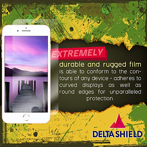DeltaShield Screen Protector for Apple iPhone 8 Plus (2-Pack)(Maximum Coverage) BodyArmor Anti-Bubble Military-Grade Clear TPU Film