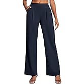 Ewedoos Dress Pants Women Wide Leg Woman Stretchy Work Pants Casual Trousers Slacks for Women Pull On Business Outfits