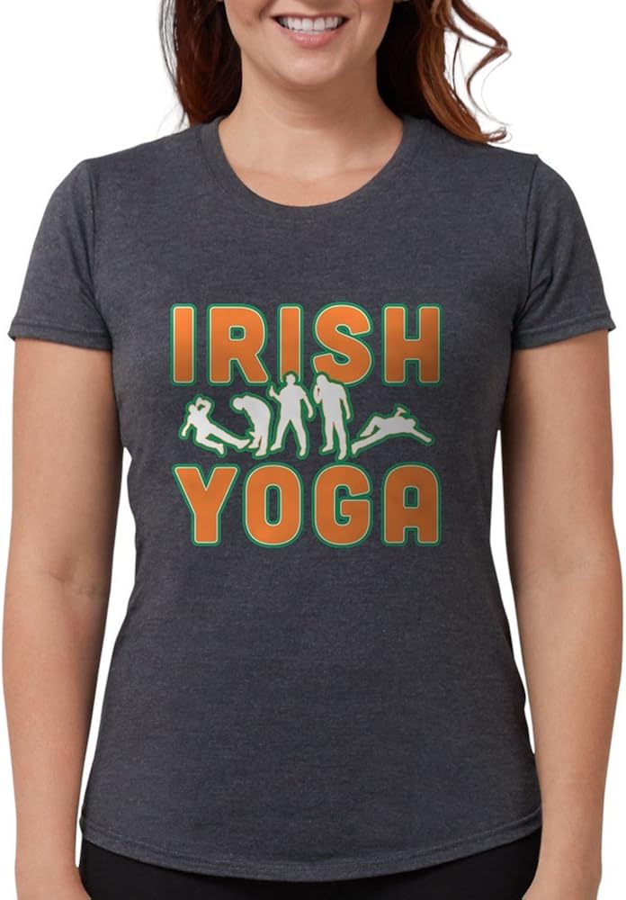 CafePress Irish Yoga Womens TriBlend TShirt Clothing