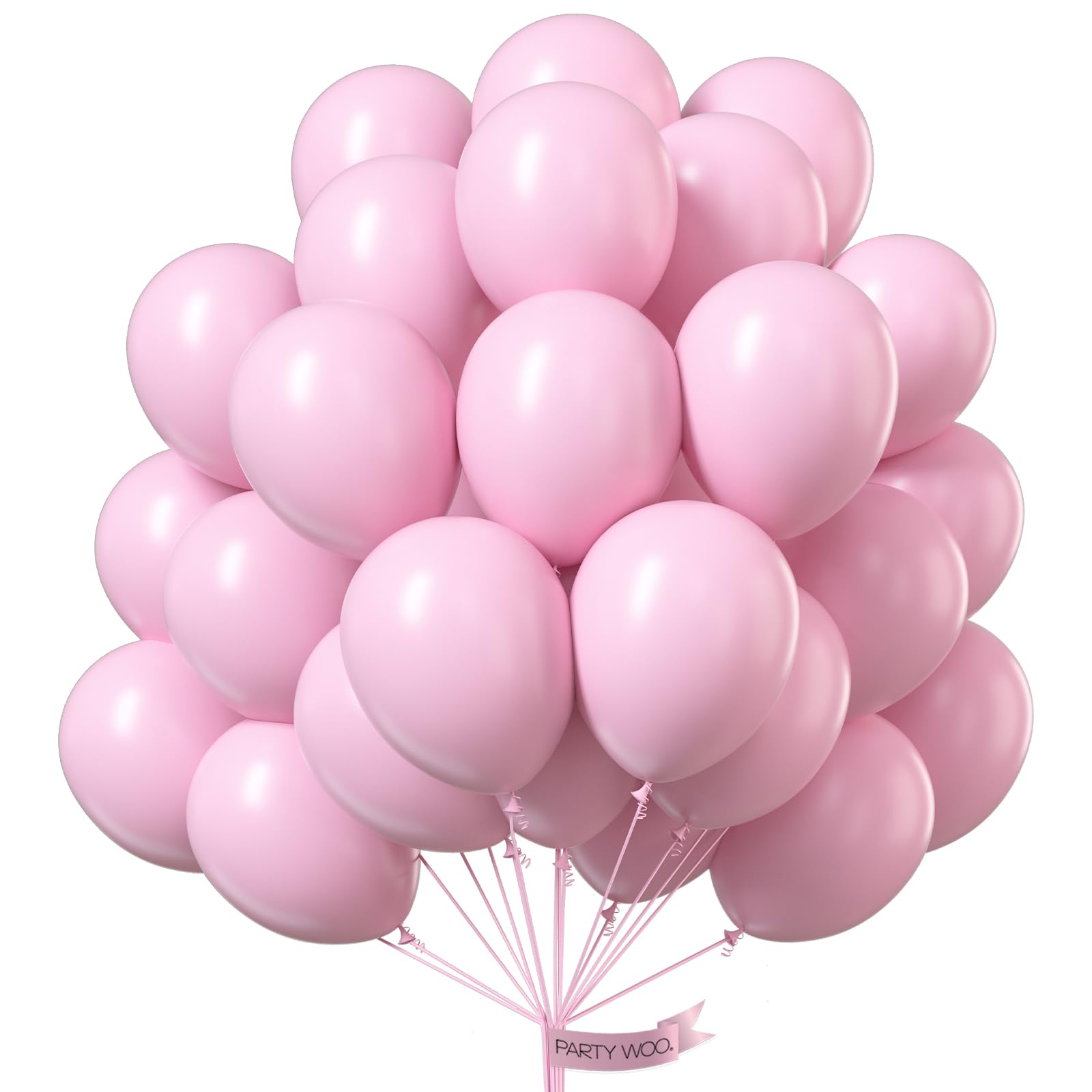 Photo 1 of PartyWoo Light Pink Balloons 101 pcs 12 Inch Pastel Baby Pale Pink Latex Helium Balloons for Baby Shower Gender Reveal Valentine's Day Engagement Wedding Princess Birthday Party Decorations Pink-Q05