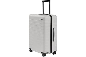Away Medium Checked Luggage, Lightweight Hard Shell Suitcase with Spinner Wheels, Durable Rolling Luggage, TSA Lock, 26 Inch, Cloud Gray