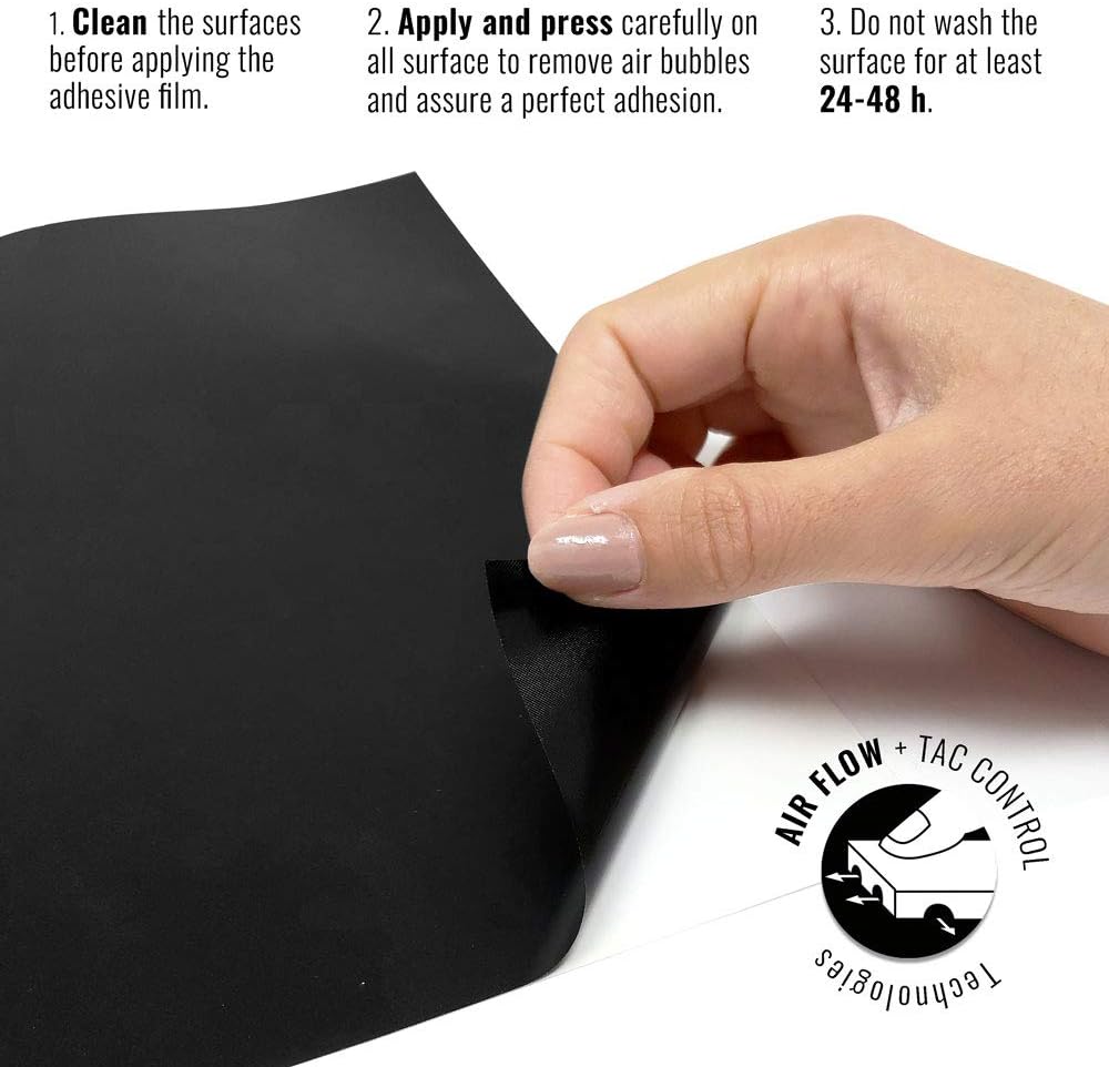 4R Quattroerre.it Easy Wrap Adhesive Film Sheet for Car Matt Black, 25 x 35 cm, matte black - Image 4