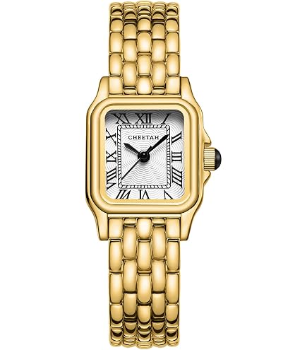 Amazon.com: TKIIOER Small Gold Watches for Women, Rectangular Case