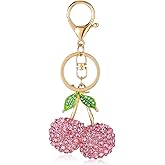 Sorcristy Cute Purse Charms, Cherry Keychain for Women, Cherry Bag Charms Fashion Accessories, Keyring for Car Leather Handbags, Key Chain Accessories Gifts for Birthday Christmas