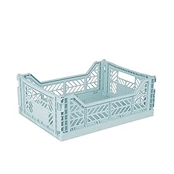 AYKASA Collapsible Storage Bins, Plastic Crate for