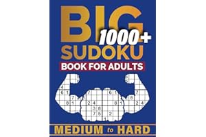 Big Sudoku Book for Adults: 1000+ Medium to Hard Puzzles