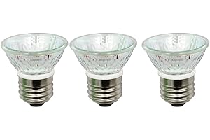 Anyray A1876Y (3-Bulbs) HR16 120V 35W E27/E26 MR-16 35 Watt JDR C Bulb Lamp FMW Flood with Lens