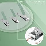 OWill 18pcs Manicure Set with PU Leather Case Green Nail Clipper Kit view 2