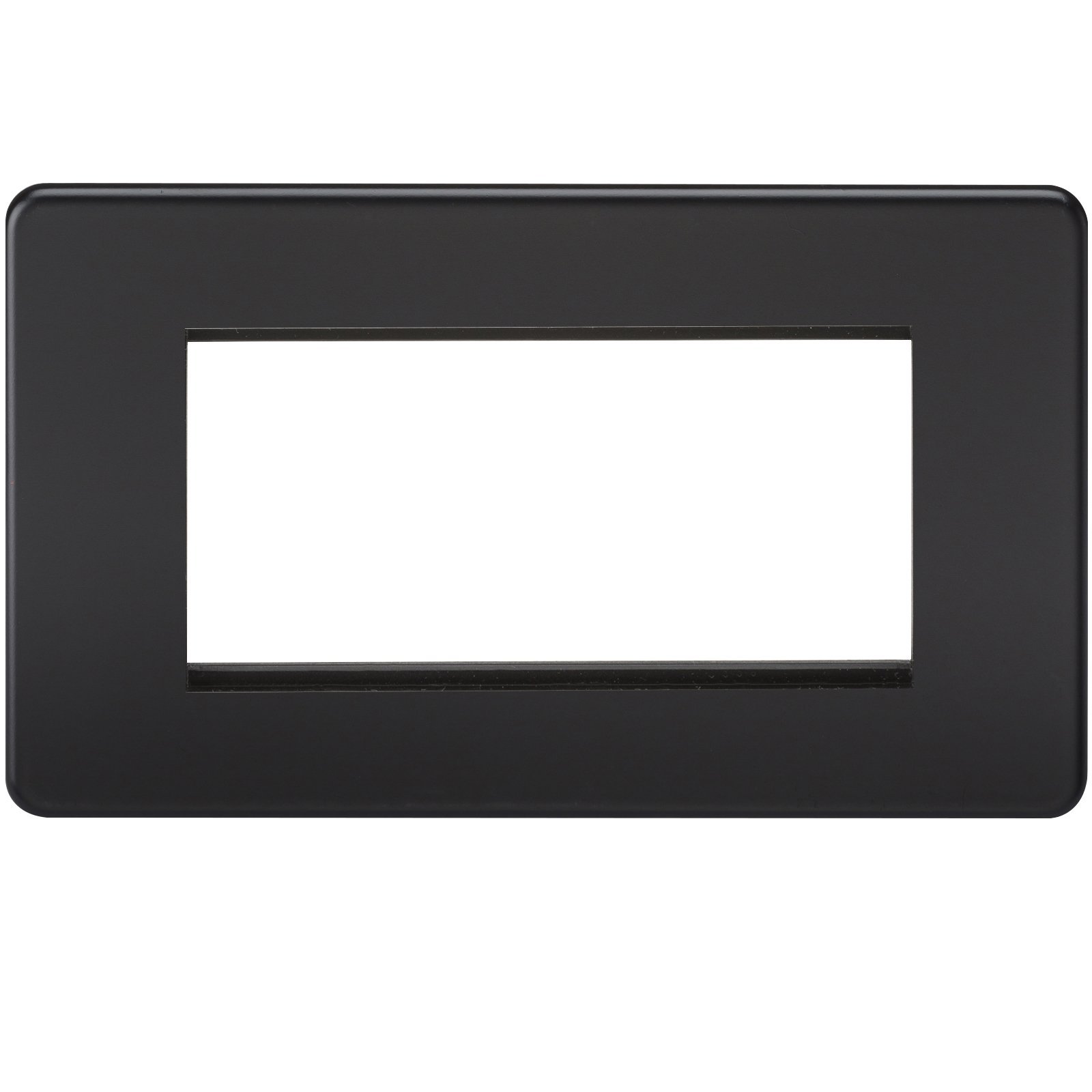 Knightsbridge SF4GMB Screwless 4G Modular Faceplate, 230 V, Matt Black