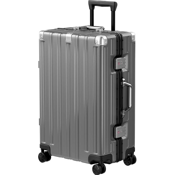 Amazon.com | Checked Luggage with Spinner Wheels, 8010S Aluminum