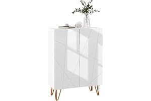 HOMCOM 5-Tier Narrow Shoe Cabinet for Entryway, Slim Shoe Storage Cabinet with Soft-Close Hinges and Adjustable Shelves, Hold