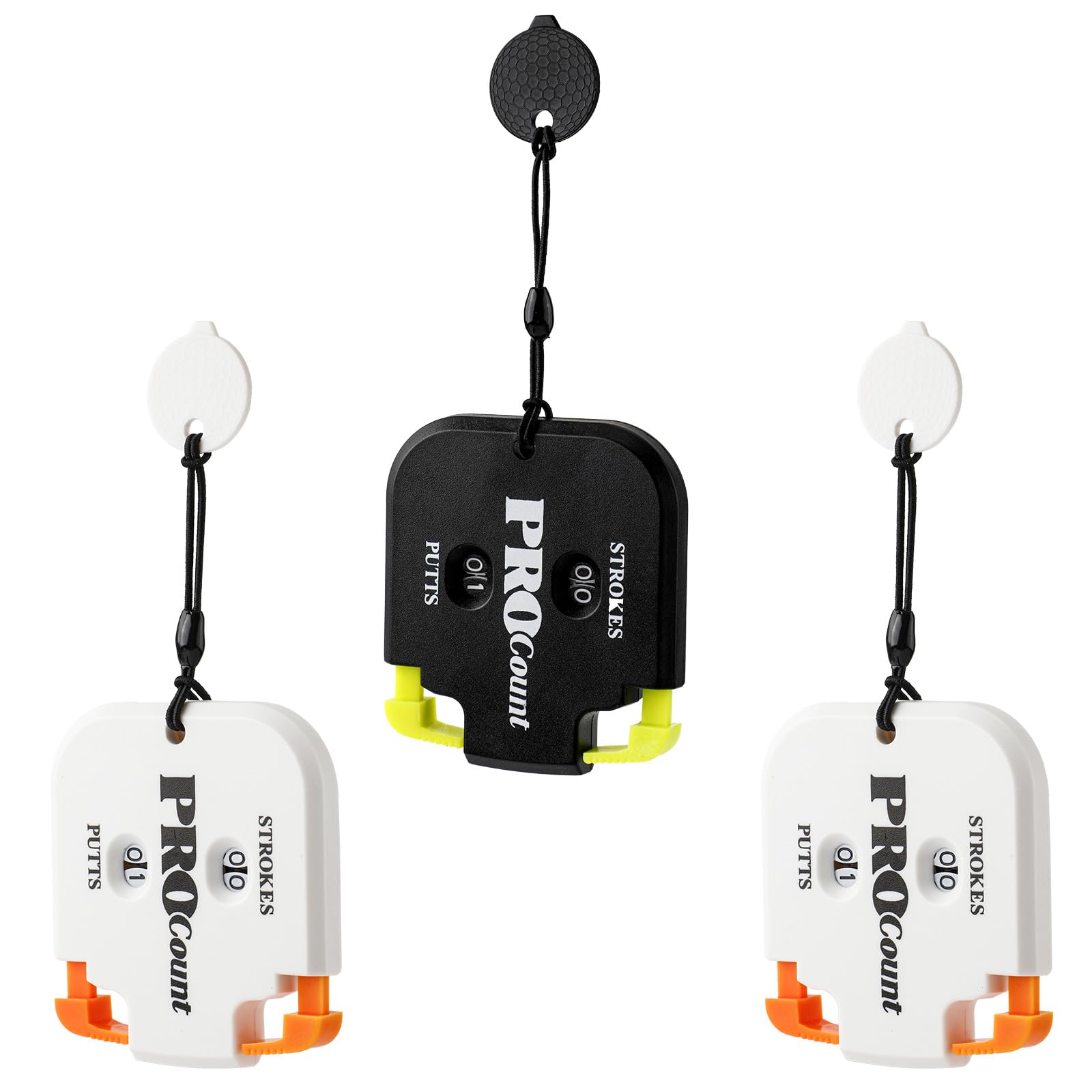 NQEUEPN 3pcs Mini Golf Score Counter, Golf Shot Stroke Clicker Golf Score Keeper Click Tracker with Dial Reset Tool Key Chain Golf Scoreboard for Outdoor Sport Scoreboard Games Golf Accessories