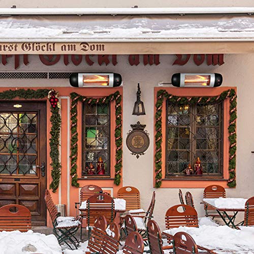 Xbeauty Wall Mounted Infrared Space Heater, Indoor/Outdoor Patio Heater Energy Efficient