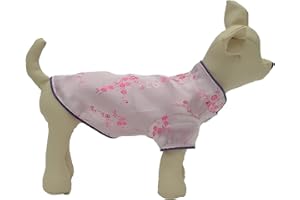 lovelonglong 2019 Dog Costumes Cheongsam Qipao Dresses for Small Dogs Pet Tang Dynasty Costume for Cat Miniature Pinscher Maltese XS Pink