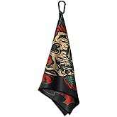 RokFit Gym & Golf Towel – Multi-Use, Quick-Dry, Durable Utility Towel with Bold Graphic and Carabiner Clip (Don't Look Back)