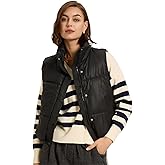 Alexis Leroy Women's Lightweight Puffer Vest Women Sleeveless Zip Up Outerwear Warm Padded Puffy Jackets Coat with Pockets