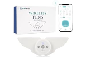 Stimease TENS Unit, Wireless TENS & EMS Unit Back Pain Relief Massager - APP Controlled Bluetooth Muscle Stimulator Machine for Back Shoulder Leg Neck Pain Relief