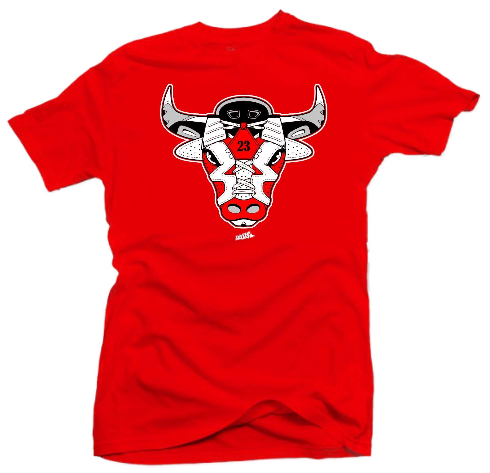 Jordan Retro 6 Carmine Match Tees - Bull 6 Red
