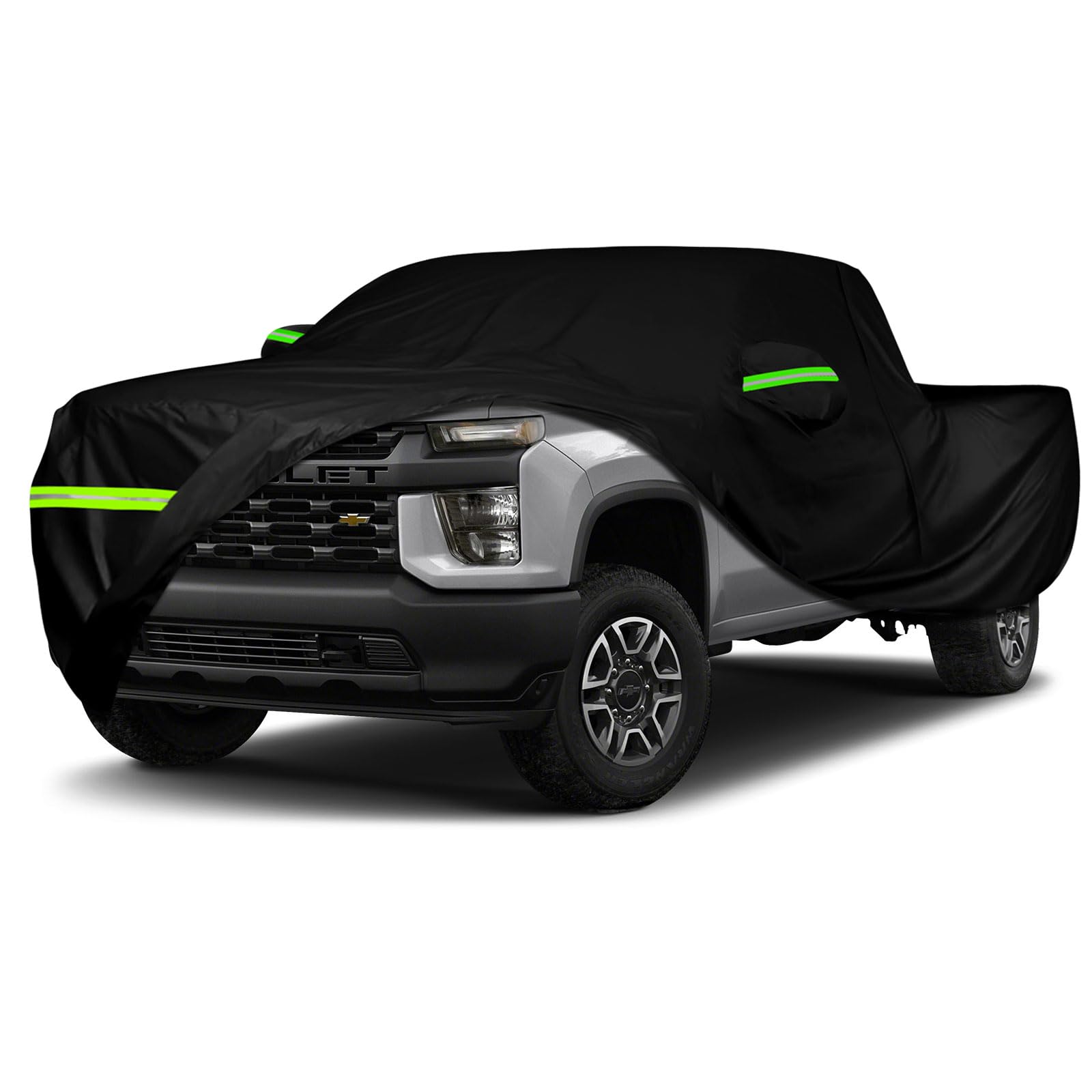 Photo 1 of Waterproof Car Cover 236×82×81in Compatible with Chevrolet Silverado & GMC Sierra 1500/2500/3500 2014-2025, 420D All Weather Car Cover with Zipper Door for Snow Rain Dust Hail Protection