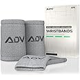 ADV Tennis Wristbands with New Age Polyester Cotton Blend - Ultra Absorbent Wrist Sweatbands - Doublewide & Slim Wrist Bands for Sweat - 4 Pack or 2 Pack