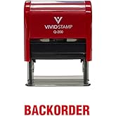 BackOrder Self Inking Rubber Stamp (Red Ink) - Medium