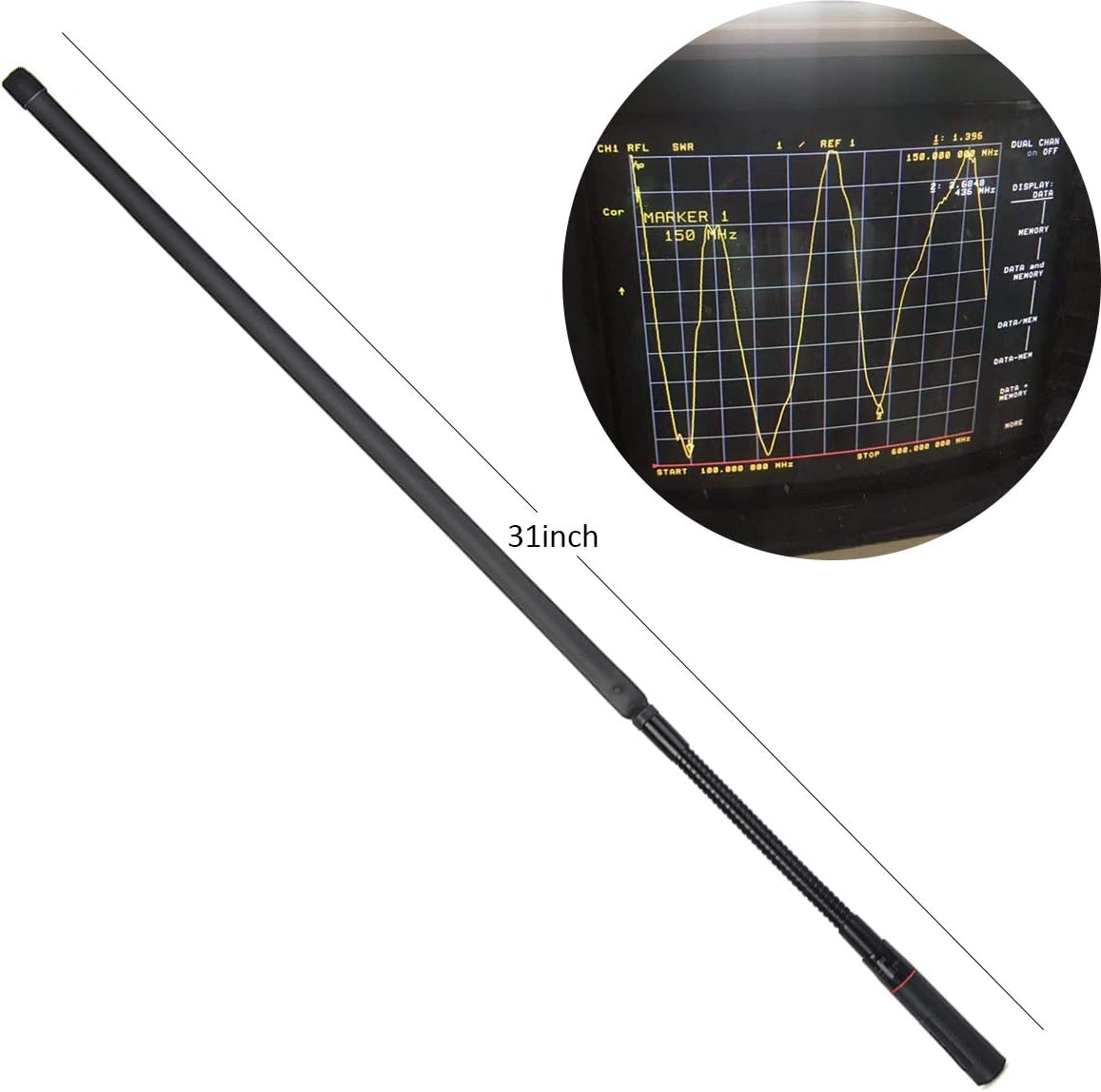 HYS SMA Male Gooseneck CS Tactical Antenna VHF/UHF Dual Band 31" Antenna for Two Way Radio VX-6R VX-7R VX-8d VX-2R UV-3R PX-2R TH-UV3R ZT-2R: Home Audio & Theater