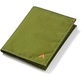 Allett Coin Wallet 2.0, Cala Green | Nylon, RFID Blocking, Velcro Pocket, Slim, Minimalist, Bifold, Water Resistant, Thin, Front Pocket | Holds 4-24+ Cards, Flat Bills & Receipts