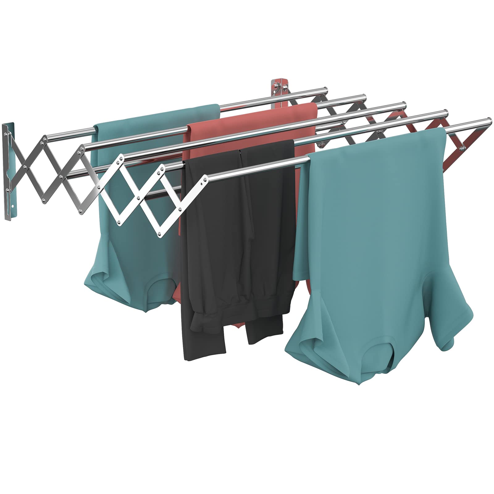 Photo 1 of Guevara Wall Mounted Clothes Drying Rack,Stainless Steel Foldable Drying Rack for Laundry Room/Bathroom Tower?Easy to Install 31-inch Rod, 120 lbs Large Capacity- Indoor and Outdoor Use