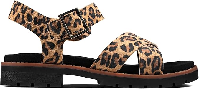clarks leopard sandals