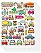 Car Glitter Sticker - Vivid Truck Bus Tank Taxi Train Railway Van Booloon Vehicle Toy for Scrapbook Card Craft for Kids (10 sheets)