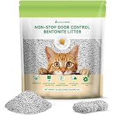 LALAHOME Bentonite Litter Sodium Mineral Cat Litter Clumping, Odor Control Kitty Litter for Self Cleaning Box &amp; Automatic Litter Box, Dust Free, Strong Durability, 10 lb