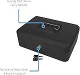 Cathedral Products Key Lockable Cash Box 10 Inch with Lift Out Tray Black view 4