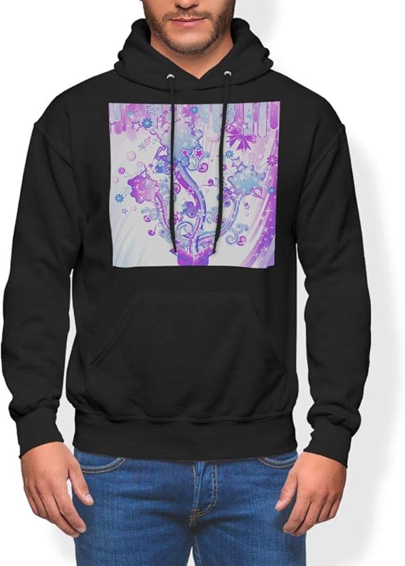 Amazon Igsticker プリント パーカー メンズ 長袖 スウェット 綿100 裏パイル Sサイズ Size おしゃれ プルオーバー フード ブラック 黒 ラグジュアリー 誕生日 キラキラ イラスト トレーナー パーカー 通販