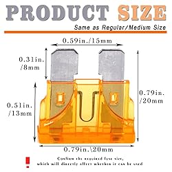 (20 pcs) 5 Amp Standard Blade Fuse, 5 A Automotive