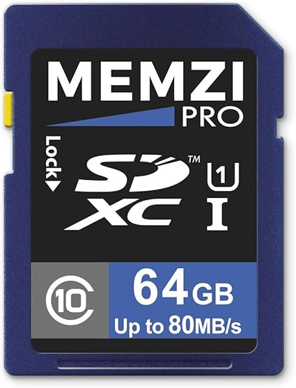 Memzi Carte Memoire Pro 64 Go 80 Mo S Classe 10 Sdxc Pour
