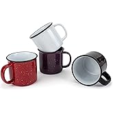 Elanze Designs Speckled Camper Colorful 13 ounce Ceramic Coffee Mugs Set of 4