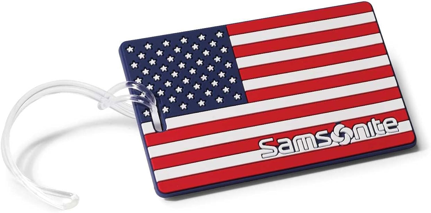 Samsonite Designer Luggage ID Tag, American Flag, One Size