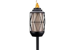 TIKI BiteFighter 64.25" Wire Metal Torch – Mosquito-Repellent Outdoor Decorative Lighting for Patio, Lawn, Backyard & Garden | Modern Bronze & Black | Includes Long-Lasting Wick & Snuffer