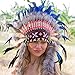 Novum Crafts Feather Headdress | Native American Indian Inspired | Blue
