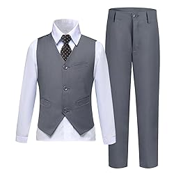 Laimi Duo Boy Suits Size 10 Kids Gray Suits for